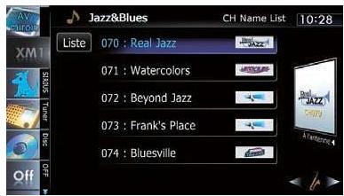Jazz&Blues Liste 070 : Real Jazz 071 : Watercolors 072 : Beyond Jazz 073 : Frank's Place 074 : Bluesville Ch Name List 10:28