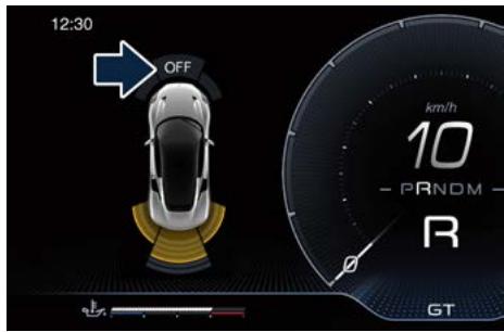 Maserati MC20 Cielo (2022) - Activation et désactivation du système d'aide au stationnement Park Assist - 2