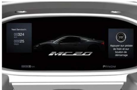 Maserati MC20 Cielo (2022) - Messages Pop up lorsque le dispositif d'illumage est sur ON (Activé) - 1