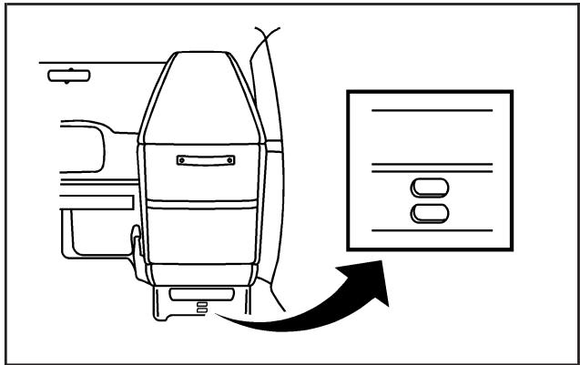 GMC Savana (2003) - Emplacements de l'ancrage inférieur et de l'ancrage de sangle supérieure - 4