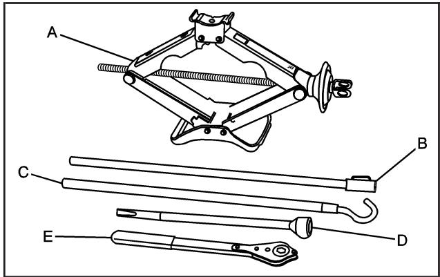 GMC Savana (2003) - Dépose du pneu de secours et des outils - 3