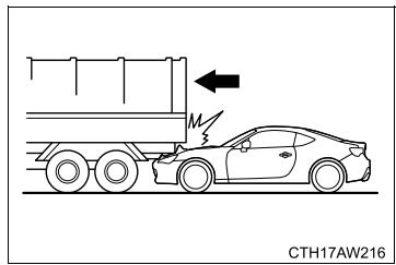 SUBARU BRZ  (2018) - ■ Exemples de types d'accidents durant lesquels il est peu probable que l/'les airbag(s) SRS frontal(aux) du conducteur et du passager avant se déploie(nt) - 2