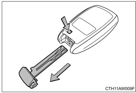 SUBARU BRZ  (2018) - Utilisation de la clé conventionnelle (vehicules équipés d'un système d'accès mains libres avec démarrage à bouton-poussoir) - 1