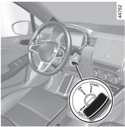 RENAULT Clio 5 (2019-2023) - DÉMARRAGE, ARRÊT DU MOTEUR : vehicule avec clé - 1