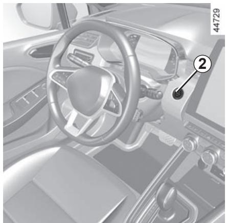RENAULT Clio 5 (2019-2023) - DÉMARRAGE, ARRÊT DU MOTEUR : vehicule avec carte (2/3) - 1