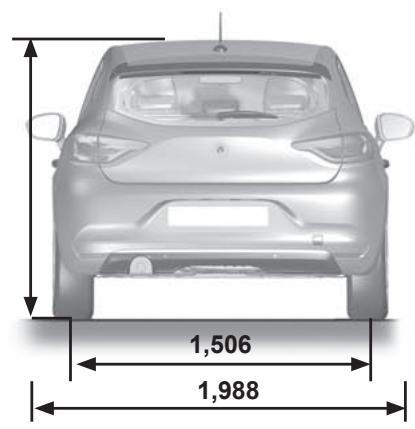 RENAULT Clio 5 (2019-2023) - DIMENSIONS (en metres) - 3