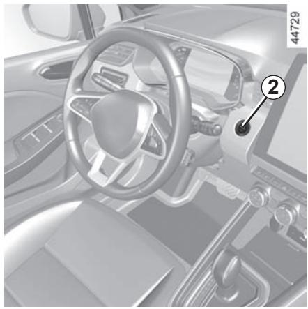 RENAULT Clio 5 (2019-2023) - DÉMARRAGE, ARRÊT DU MOTEUR : vehicule avec carte (3/3) - 1