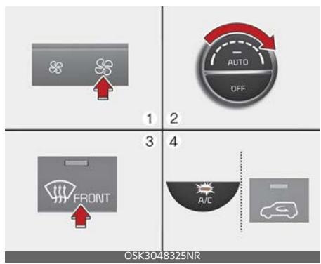 KIA Soul SK3-3 Phase 2 (2023) - Dégivrage du pare-brise extérieur avec climatisation automatique - 1