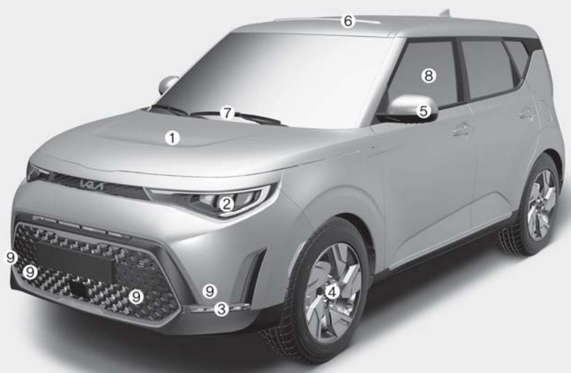 KIA Soul SK3-3 Phase 2 (2023) - Votre vehicule en un seul coup d'oeil Aperçu de l'extérieur - 1