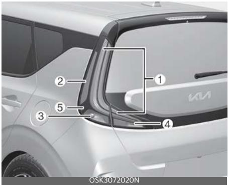 KIA Soul SK3-3 Phase 2 (2023) - Position d'ampoule de feu (arrière) - 1