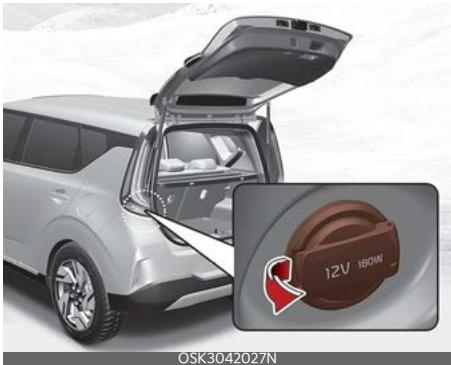KIA Soul SK3-3 Phase 2 (2023) - Prise de courant (selon l'équipe-ment) - 2