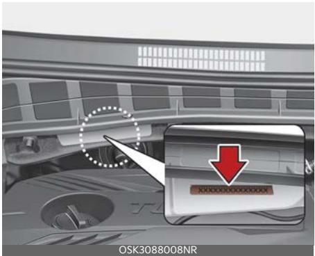 KIA Soul SK3-3 Phase 2 (2023) - Numero d'identification du vehicule (VIN) - 1