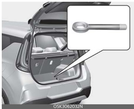 KIA Soul SK3-3 Phase 2 (2023) - Utilisation d'un crochet de remorquage amovible - 1