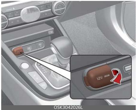 KIA Soul SK3-3 Phase 2 (2023) - Prise de courant (selon l'équipe-ment) - 1