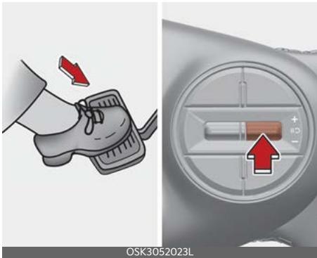 KIA Soul SK3-3 Phase 2 (2023) - Pour annuler temporairement le contrôle du régulateur de vitesse intelligent - 1