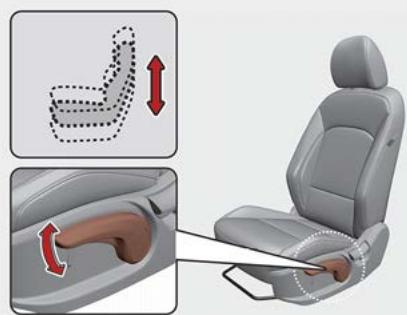 KIA Soul SK3-3 Phase 2 (2023) - Hauteur du coussin de siège (selon l'équipement) - 1