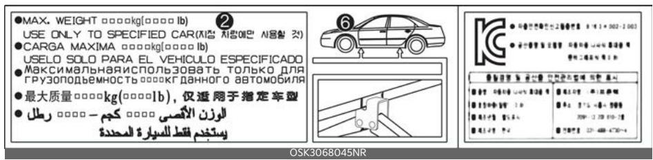 KIA Soul SK3-3 Phase 2 (2023) - Étiquette du cric - 3