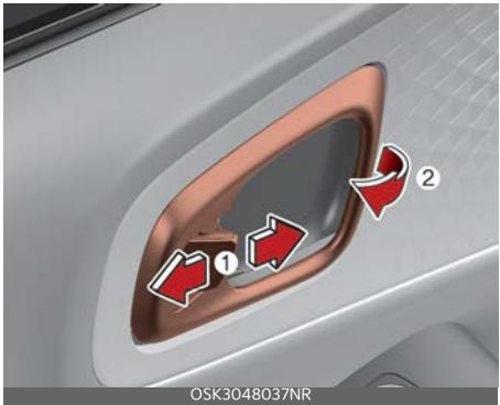 KIA Soul SK3-3 Phase 2 (2023) - Utilisation des serrures de portiere depuis l'intérieur du vehicule - 1