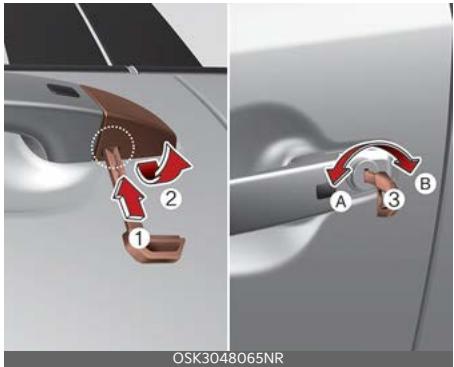 KIA Soul SK3-3 Phase 2 (2023) - Utilisation des serrures de portiere depuis l'extérieur du vehicule - 1