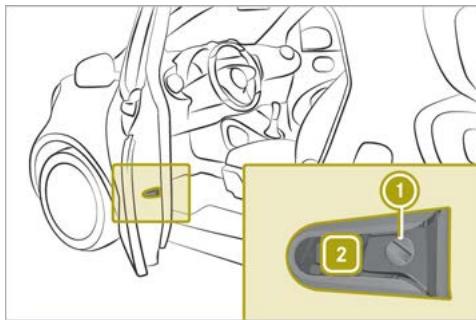 SMART Fortwo 3 (2014-2019) - Verrouillage des portes avec le ver- rouillage de secours - 1