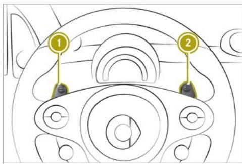 SMART Fortwo 3 (2014-2019) - Changement de rapport manuel temporaire (véhicules équipés du Pack Sport) - 1