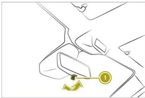 SMART Fortwo 3 (2014-2019) - Réglage du rétroviseur intérieur - 1