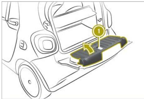 SMART Fortwo 3 (2014-2019) - Ouverture du compartiment de rangement dans le hayon (smart fortwo coupé) - 1