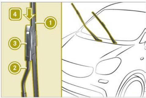 SMART Fortwo 3 (2014-2019) - Remplacement des balais d'essuie- glace du pare-brise - 2