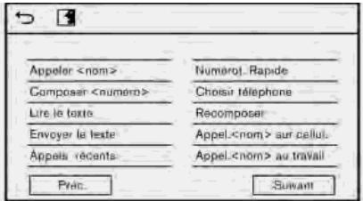 INFINITI Q60 (2016-2023) - Exemple 1 - Effectuer un appel en énonçant un numéro de téléphone : - 1