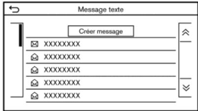 INFINITI Q60 (2016-2023) - Affichage de la liste des messages reçus - 1