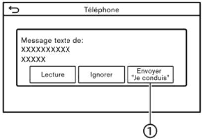 INFINITI Q60 (2016-2023) - Réception d'un message - 1