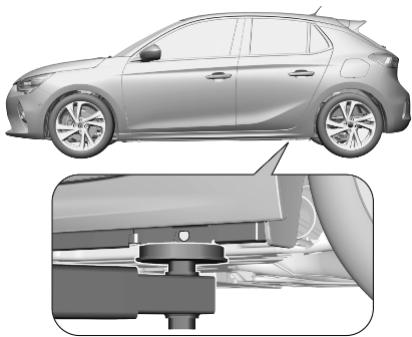OPEL Corsa F (2023) - Positions de mise sur cric - 1