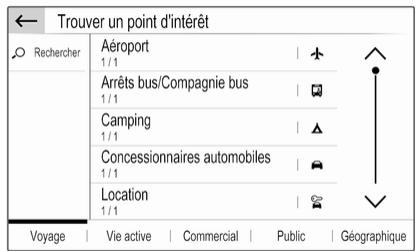 OPEL Corsa F (2023) - Recherche de points d'intérêt par catégories - 1
