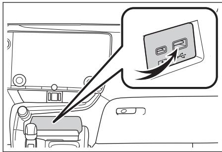 LEXUS NX AZ20 (2025) - - Connecter le câble USB au port. - 1