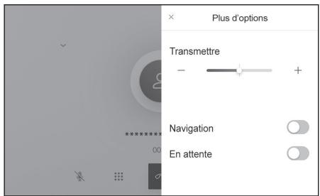 Plus d'options Transmettre - Navigation En attente
