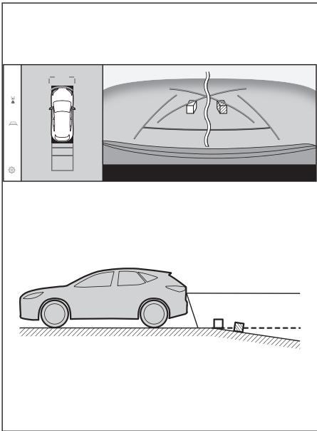 LEXUS NX AZ20 (2025) - Lorsque le sol derrière le véhicule descend brusquement - 1