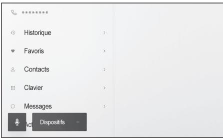 ****** Historique Favoris Contacts Clavier Messages Not Dispositifs
