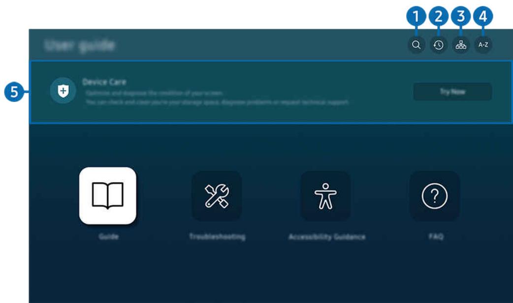 SAMSUNG TQ65QN90F - Utilisation des boutons dans le Guide utilisateur - 1