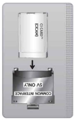 SAMSUNG TU43DU7175 - Connexion de la « carte CI ou CI+ » via la fente de l'COMMON INTERFACE avec l'adaptateur de CARTE CI - 2