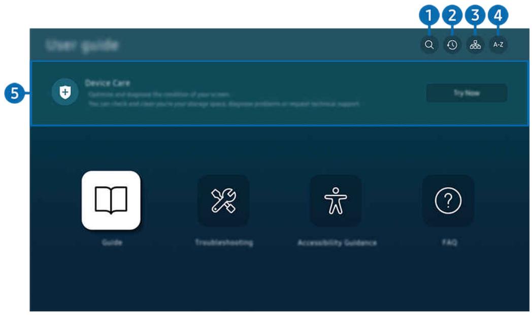 SAMSUNG TU43DU7175 - Utilisation des boutons dans le Guide utiliser - 1