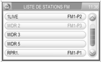 OPEL Zafira B (2008-2014) - Infotainment System - Liste de station FM - 1