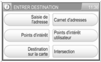 OPEL Zafira B (2008-2014) - Infotainment System - Saisie directe d'une adresse - 1