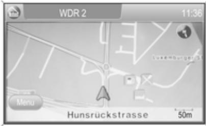 OPEL Zafira B (2008-2014) - Infotainment System - Indications sur l'affichage de carte - 1