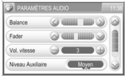 OPEL Zafira B (2008-2014) - Infotainment System - Paramètres de volume - 1