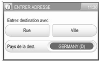 OPEL Zafira B (2008-2014) - Infotainment System - Saisie directe d'une adresse - 2