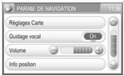 OPEL Zafira B (2008-2014) - Infotainment System - Réglage du volume des commandes vocales (navigation) - 1