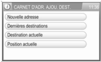 OPEL Zafira B (2008-2014) - Infotainment System - Ajout de nouvelles adresses (destinations) - 1