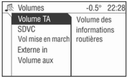 OPEL Zafira B (2008-2014) - Infotainment System - Paramètres de volume - 1