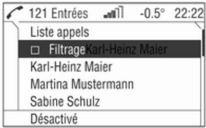 OPEL Zafira B (2008-2014) - Infotainment System - Choisir des numéros d'appel dans un répertoire téléphonique - 1