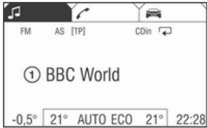 OPEL Zafira B (2008-2014) - Infotainment System - Menu principal - 1